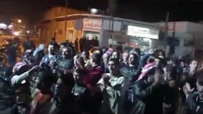 مظاهرة مسائية في مدينة قارة في ريف دمشق في أربعاء "ساحل الحرية"