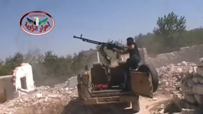 التصدي للطيران الحربي من قبل لواء أحرار الزاوية في القياسات في محافظة إدلب