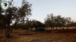 استهداف مقرات النظام من قبل الفوج الأول مدفعية بمنظومة BM-21 على جبهة النعيمة في محافظة درعا