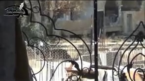 استهداف قوات النظام من قبل لواء توحيد الجنوب في حي المنشية في درعا