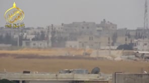 استهداف  قوات النظام بصاروخ تاو من قبل فرقة صلاح الدين في محافة درعا