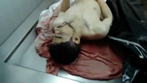 جثمان فراس الباشي في كفر تخاريم في محافظة إدلب