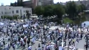 مظاهرة في مدينة حماة في محافظة حماة