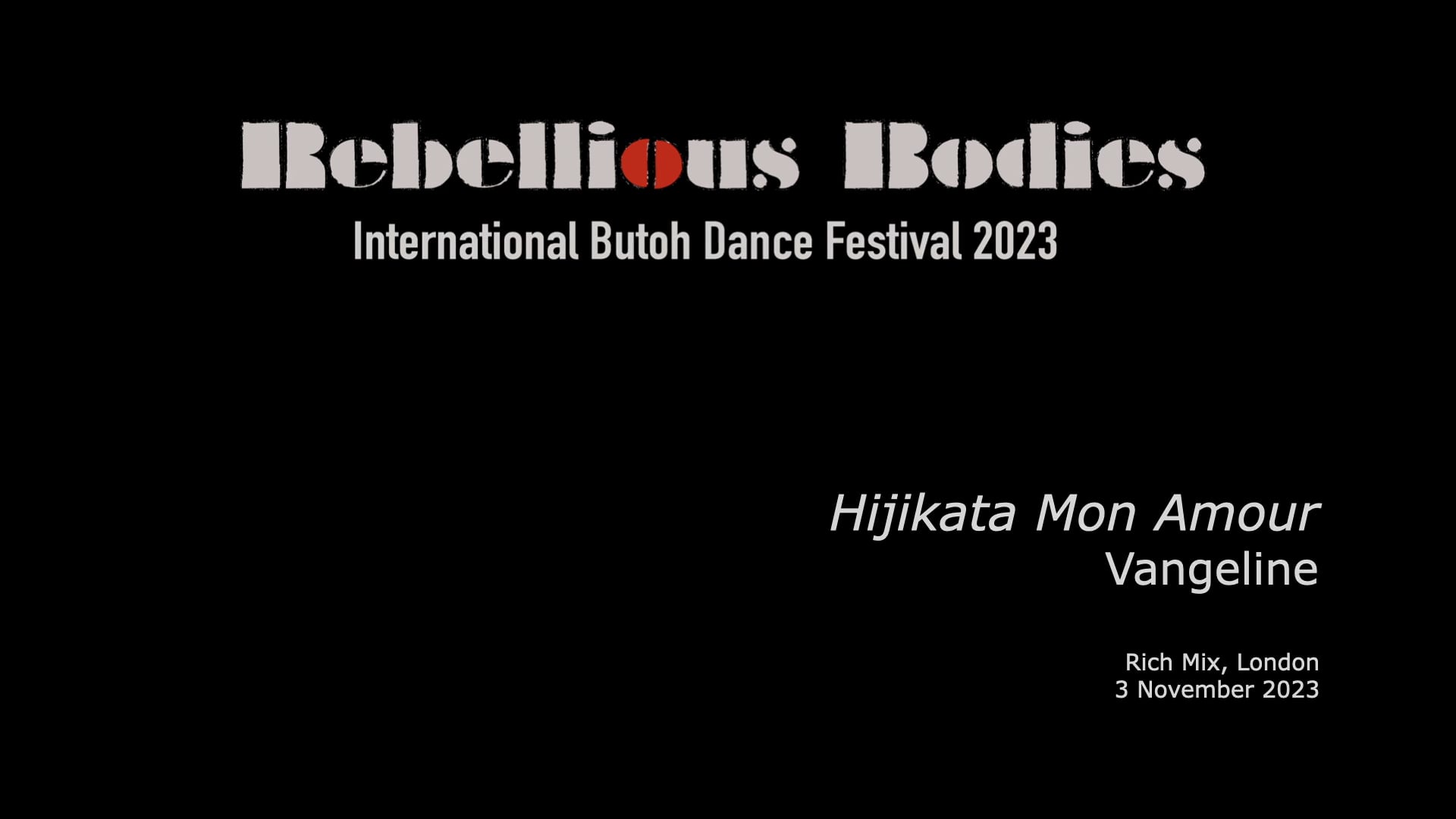 Hijikata Mon Amour by Vangeline, London 2023