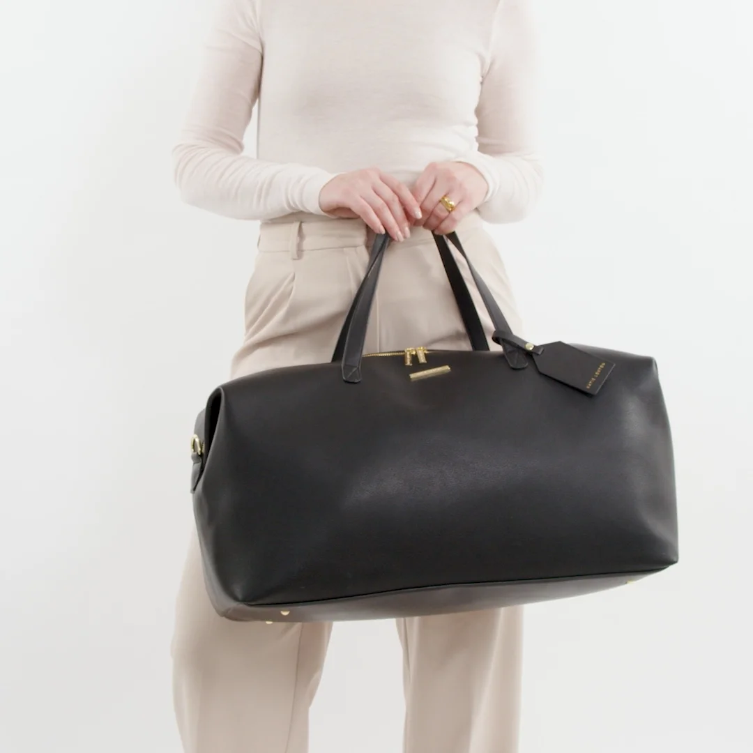 Weekender Bag | And So The Adventure Begins | Black | Katie