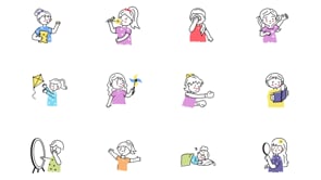 Animated Girls Icons, an Emoji Icon by Prosymbols (Thumbnail 12 of 12)