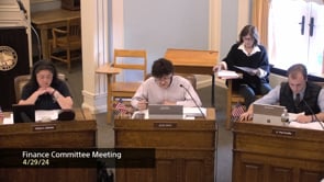 Finance Committee Meeting 4-29-24