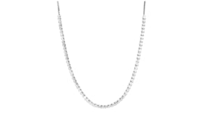6.25 ct. t.w. CZ Adjustable Tennis Necklace in Sterling Silver