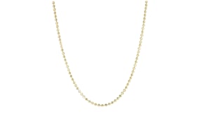 2mm 14kt Yellow Gold Moon-Cut Bead-Chain Necklace