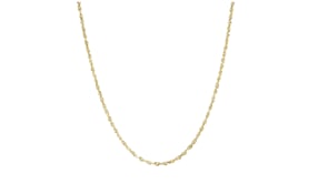 1.8mm Solid 14kt Yellow Gold Diamond-Cut Rope-Chain Necklace