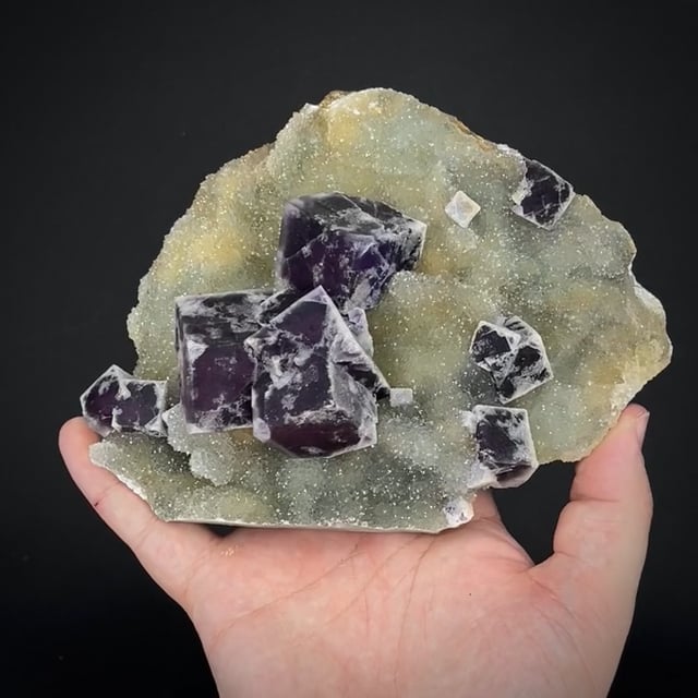 Fluorite on Quartz