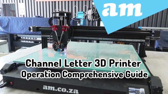 PrintUP Channel Letter 3D Printer Operation Comprehensive Guide with Menu Options Walkthrough