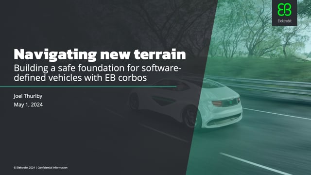 Building a safe foundation for software-defined vehicles with EB corbos