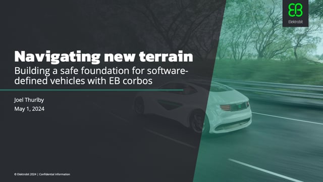 Building a safe foundation for software-defined vehicles with EB corbos