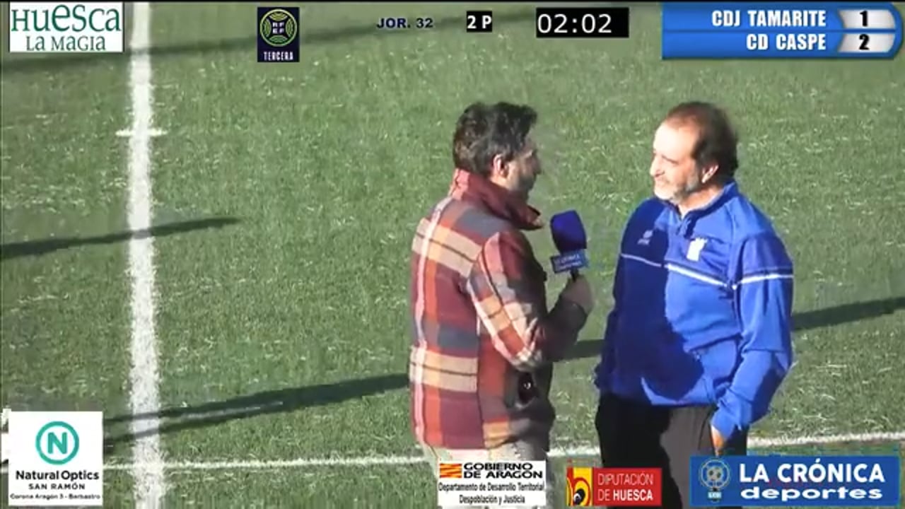 FÉLIX JIMÉNEZ (Entrenador Tamarite) CDJ Tamarite 1-2 CD Caspe / Jor. 32 / Tercera Rfef