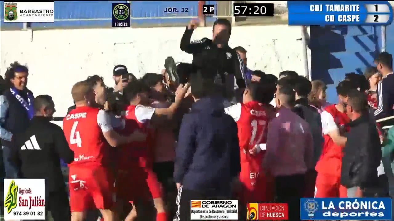 (CHARLA ESPECTACULAR DE JAVI ROMERO A SUS JUGADORES Y AFICIONADOS) CDJ Tamarite 1-2 CD Caspe / Jor. 32 / Tercera Rfef