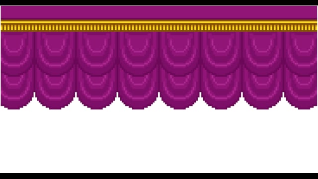 0019カーテンが閉まるピクセルアート