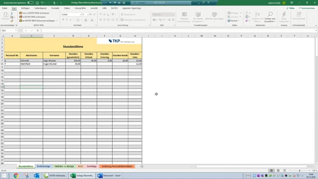 Tabelle Abrechnungsdaten – Tutorial Mandanten