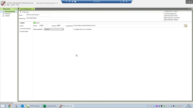 Neue Konfiguration anlegen