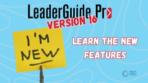 New Features in LeaderGuide Pro Version 16