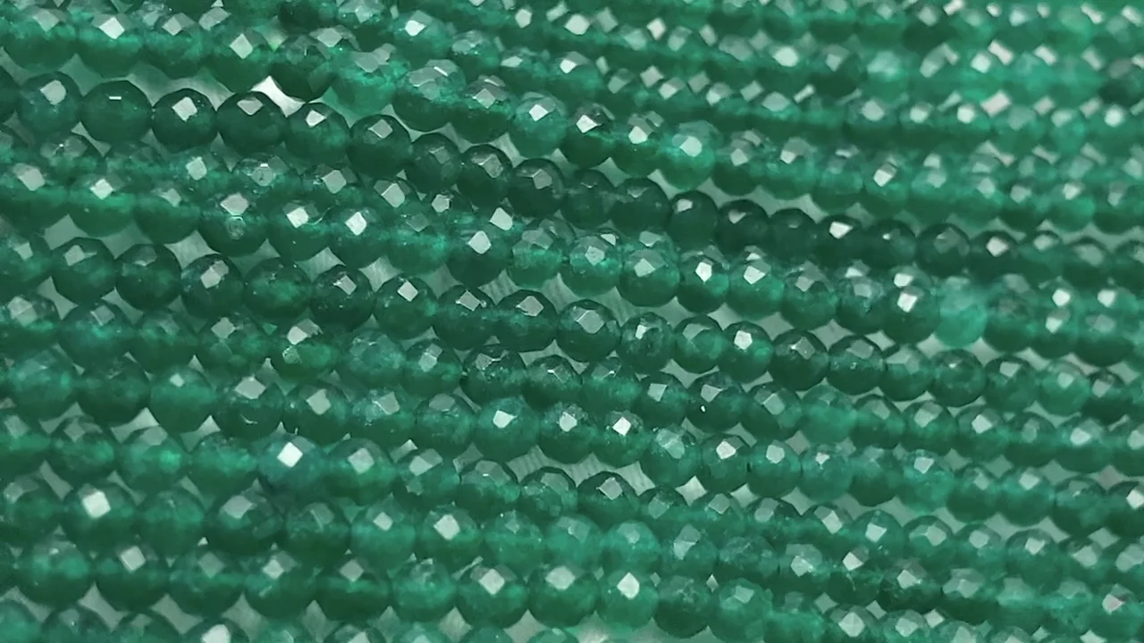 動画】【素晴らしい輝き】グリーンカラージェード ラウンドカット3mm 1