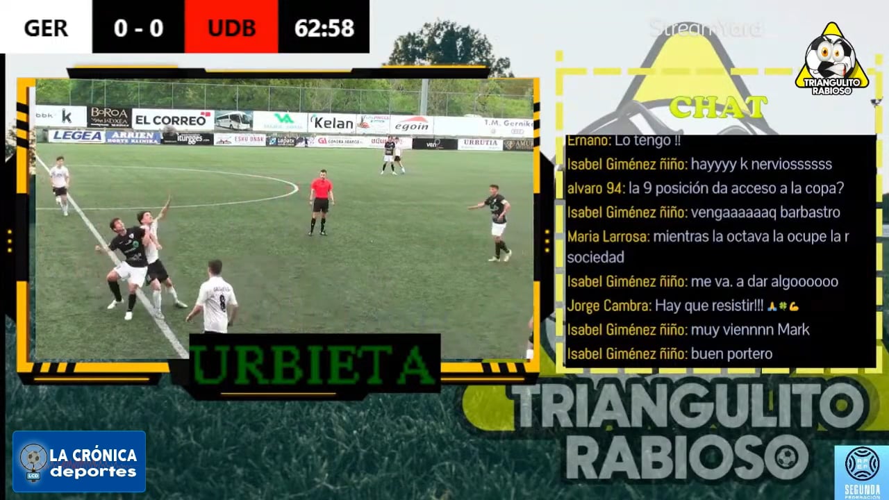 EMISIÓN COMPLETA DEL PARTIDO POR EL TRIANGULITO RABIOSO / SD Gernika 0-1 UD Barbastro / Jor. 34 - Segunda Rfef / Gr 2