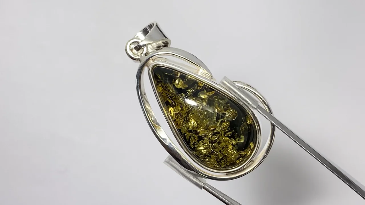 動画】【1点もの】バルティックアンバー(琥珀) ペンダントトップ