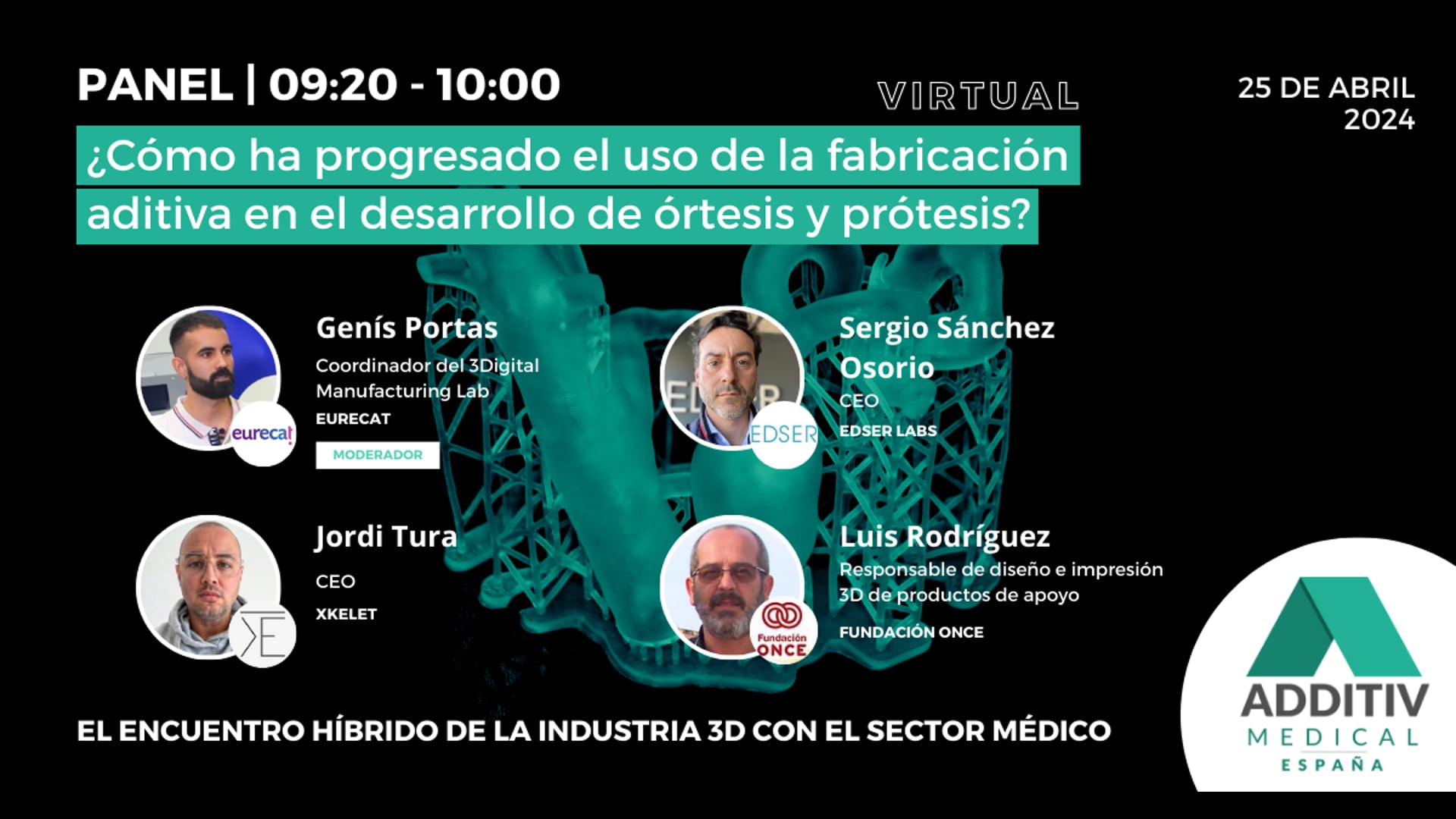 PANEL1 – ¿Cómo ha progresado el uso de la fabricación aditiva en el desarrollo de órtesis y prótesis?