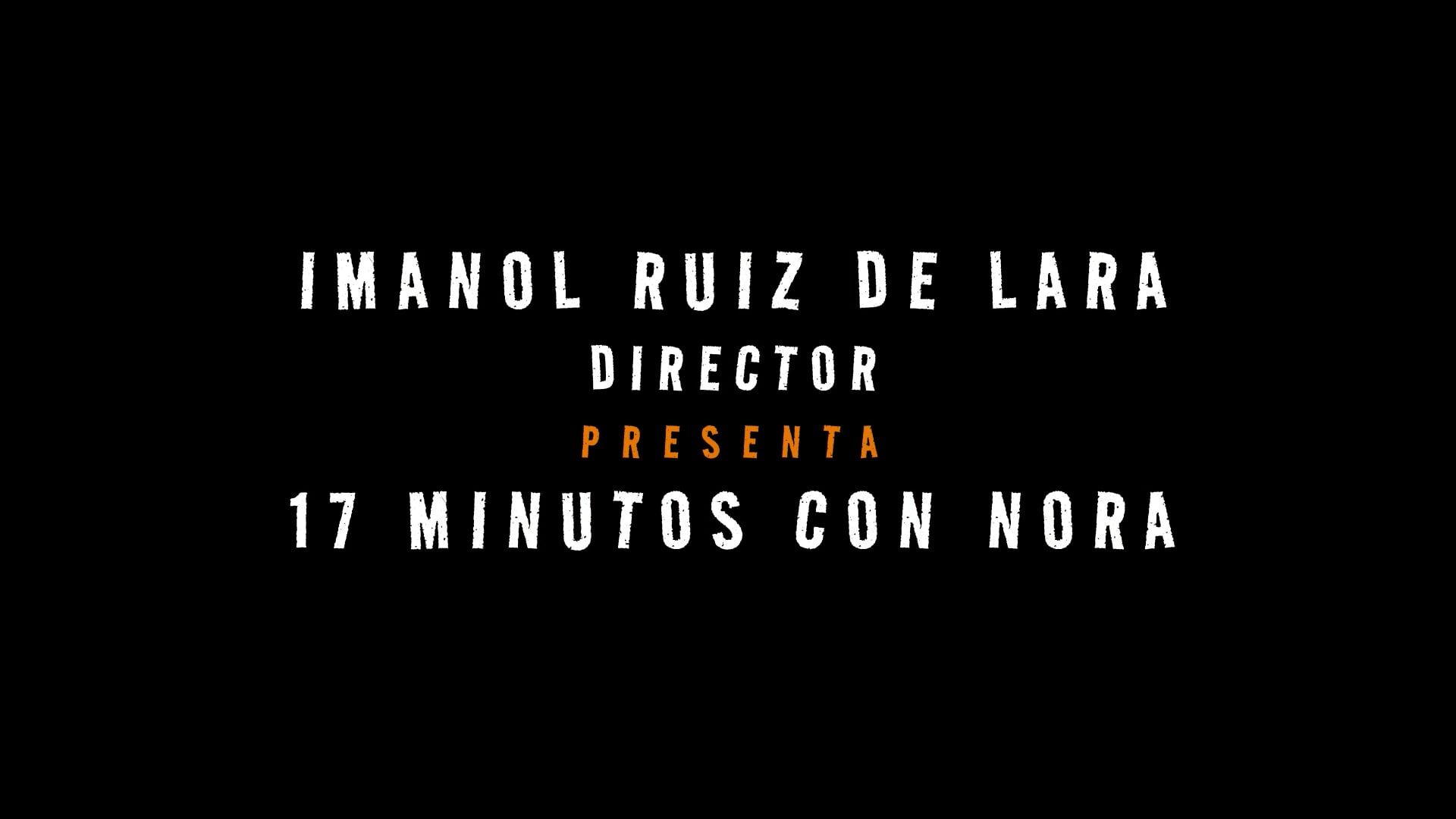 Imanol Ruiz de Lara presenta «17 minutos con Nora»