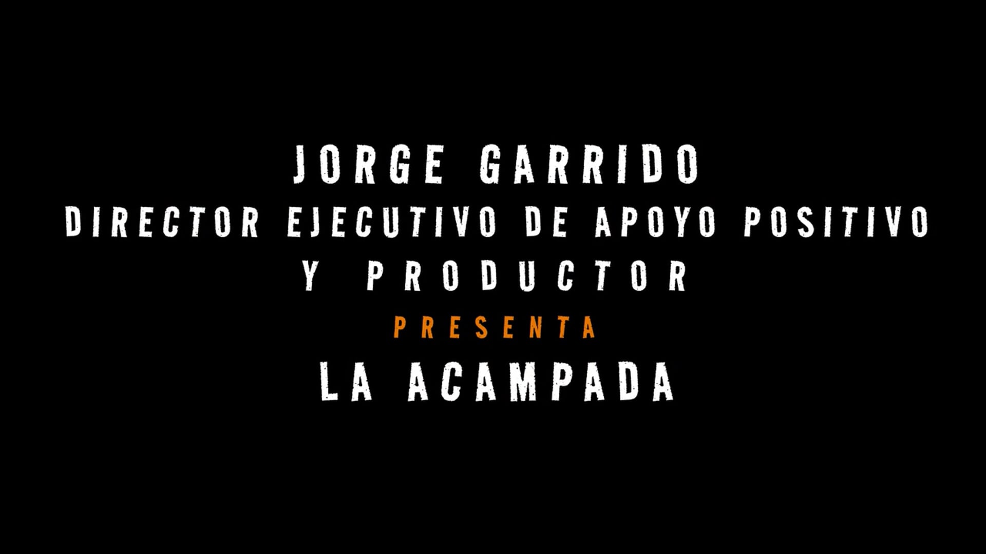 Jorge Garrido presenta «La acampada»