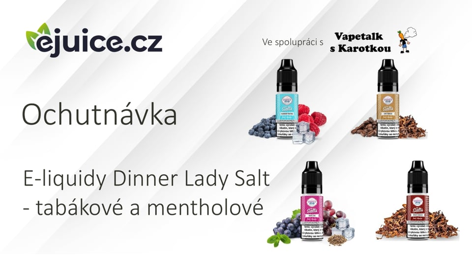 E-liquidy Dinner Lady Salt tabákové a mentholové - ochutnávka (CZ)