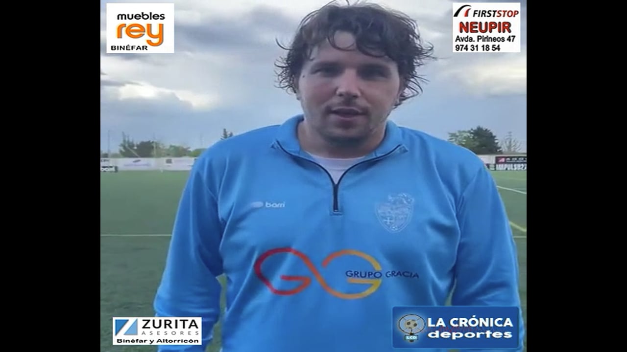 LUIS ARCAS (Entrenador Binéfar) CD Binéfar 1-0 CD Fuentes / Jor. 33 / Tercera Rfef