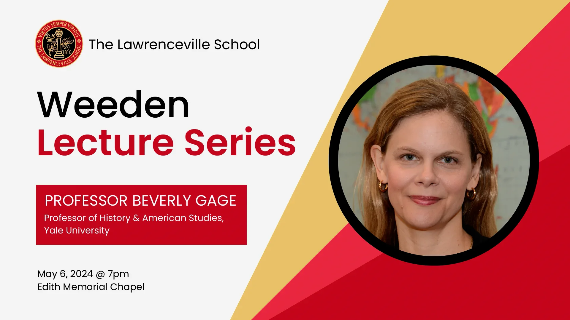 The Lawrenceville School - Weeden Lecture (Professor Beverly Gage) on Vimeo