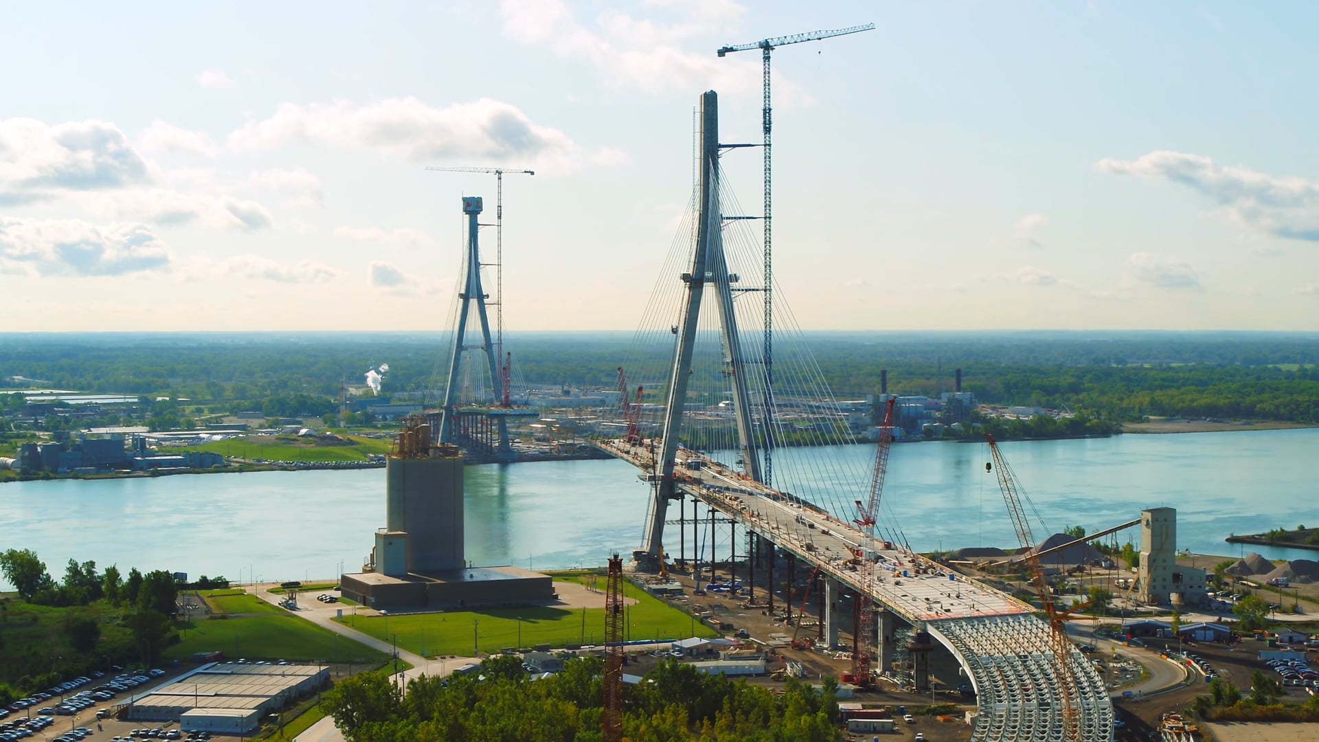 Gordie Howe International Bridge - Aerial Reel