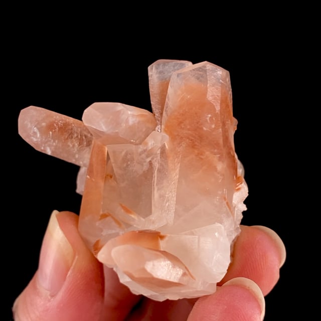 Calcite (gemmy crystals with iron oxide "phantoms")