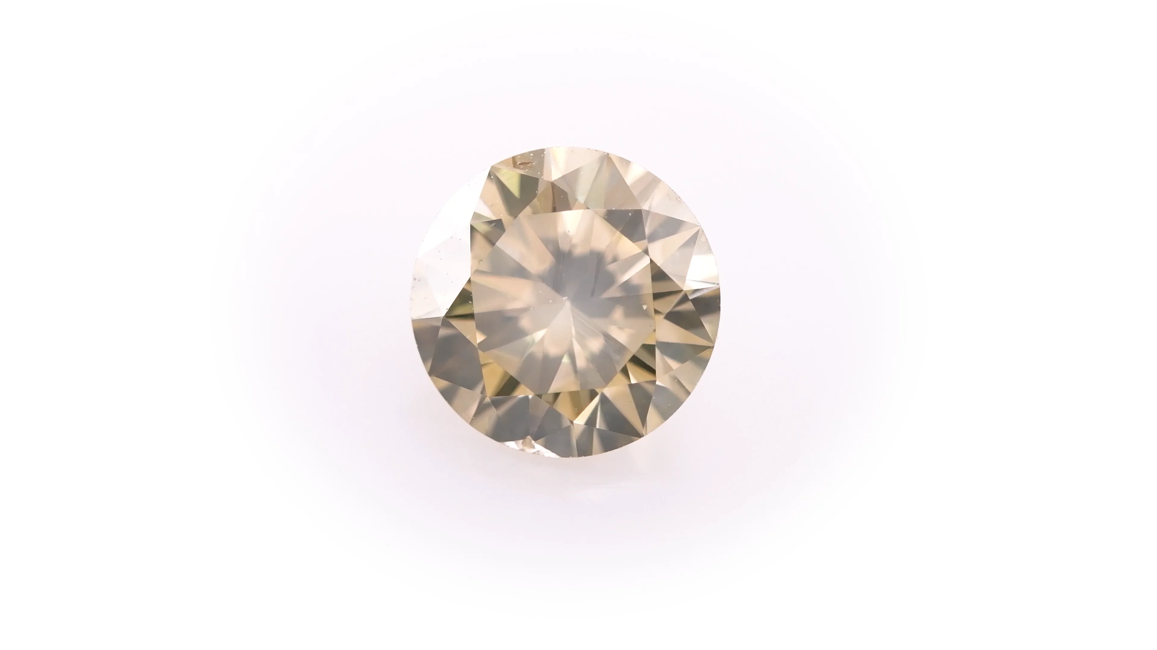 0.90 carat, Fancy Brownish Greenish Yellow Diamond, Round