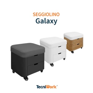 Seggiolino manicure e pedicure con 2 cassetti Galaxy