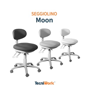 Moon - Professioneller Stuhl mit ergonomischem Sitz und Rückenlehne