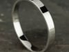 Flat Plain Wedding Band in 14K White Gold, 3MM