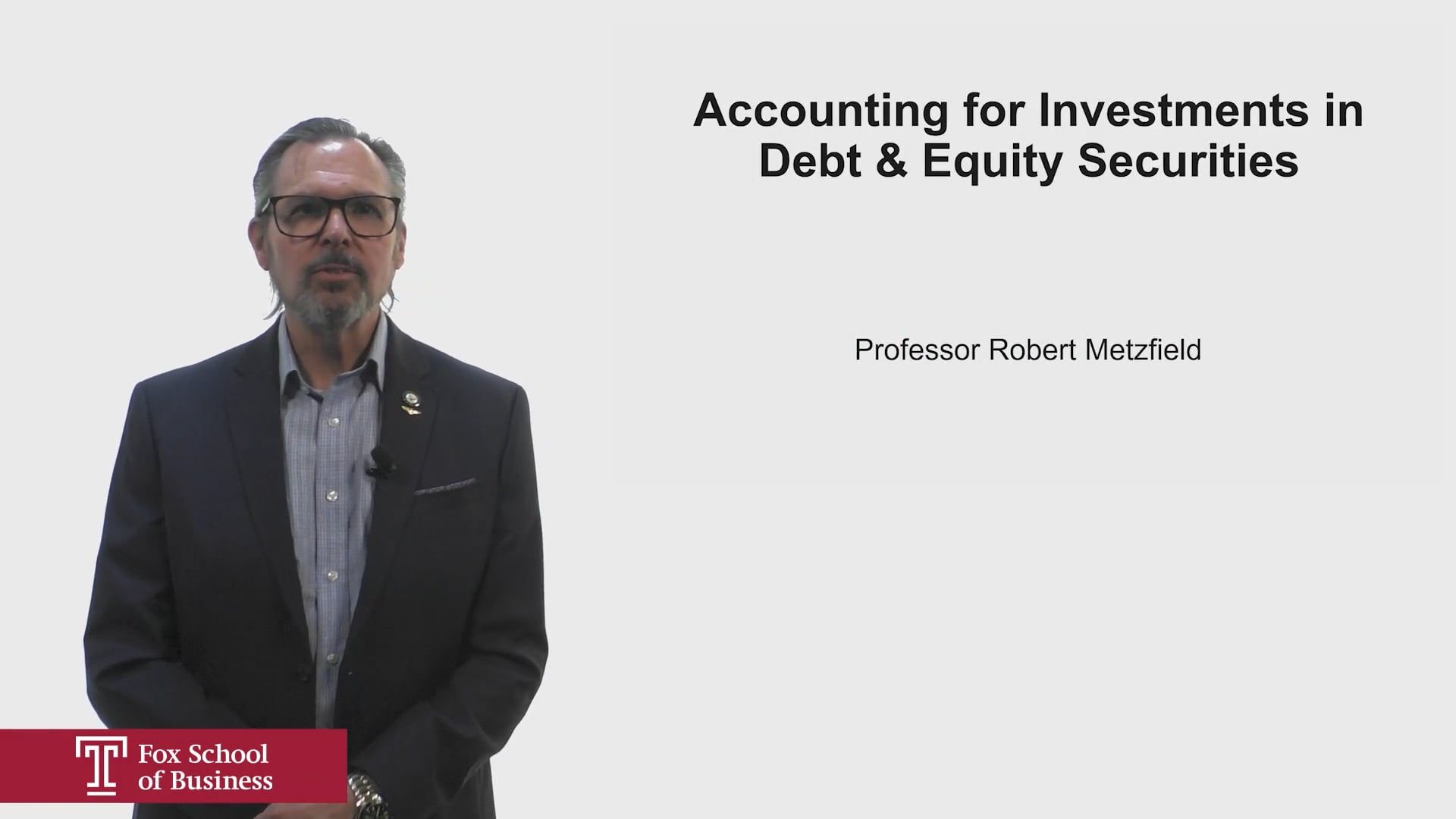 Accounting for Investments in Debt & Equity Securities
