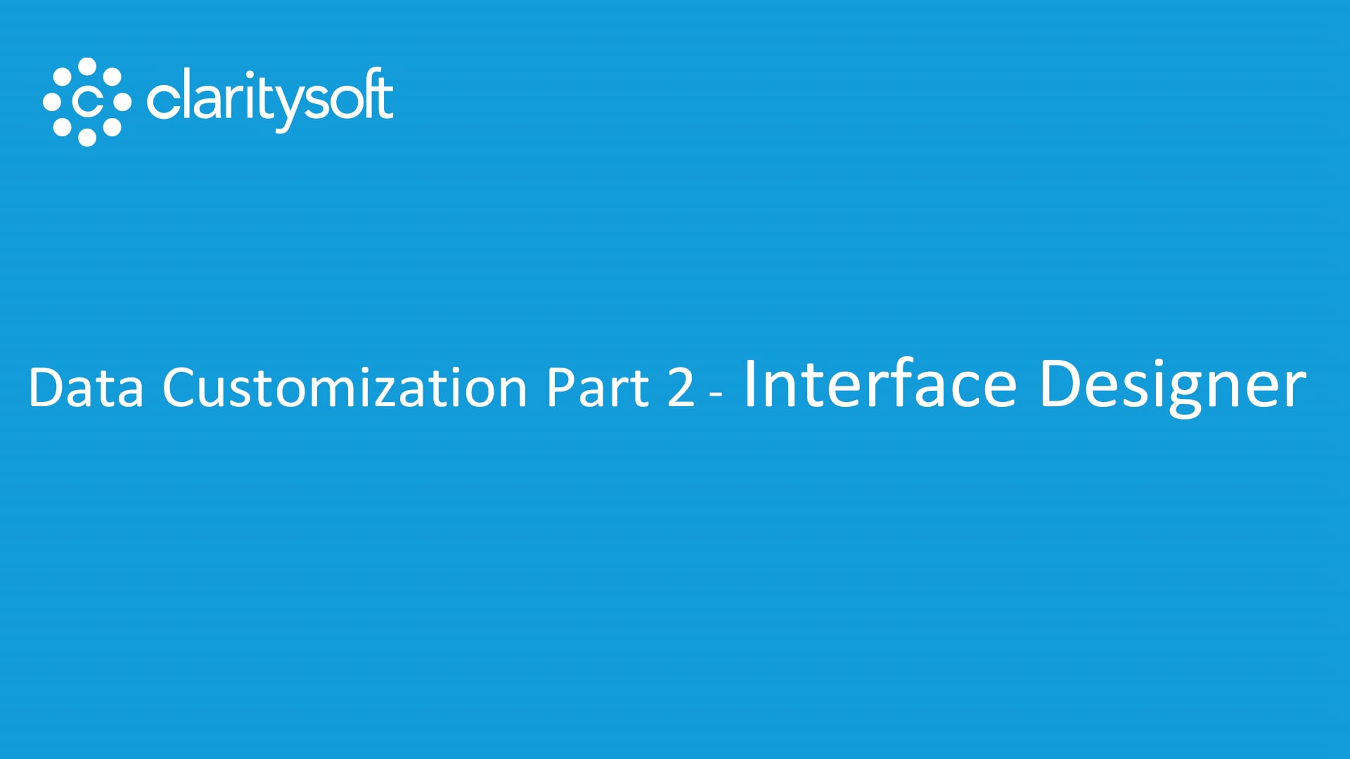 Data Customization Part 2 - Interface Designer 5.3.24