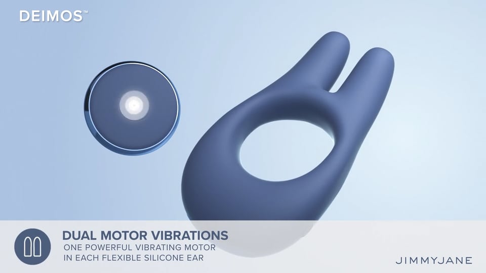Jimmyjane Deimos Dual Motor Vibrating Cock Ring for Couples at Betty's Toy  Box