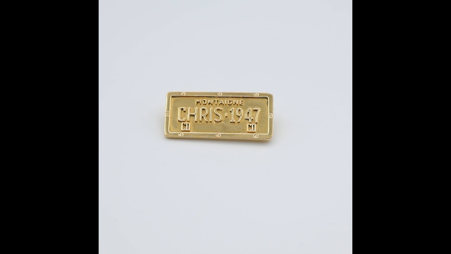 CHRISTIAN DIOR by JOHN GALLIANO Gold Tone Cadillac License Plate