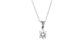 50 Carat Lab-Grown Diamond Solitaire Necklace in 14kt White Gold