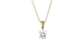 50 Carat Lab-Grown Diamond Solitaire Necklace in 14kt Yellow Gold