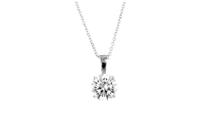1.50 Carat Lab-Grown Diamond Solitaire Necklace in 14kt White Gold
