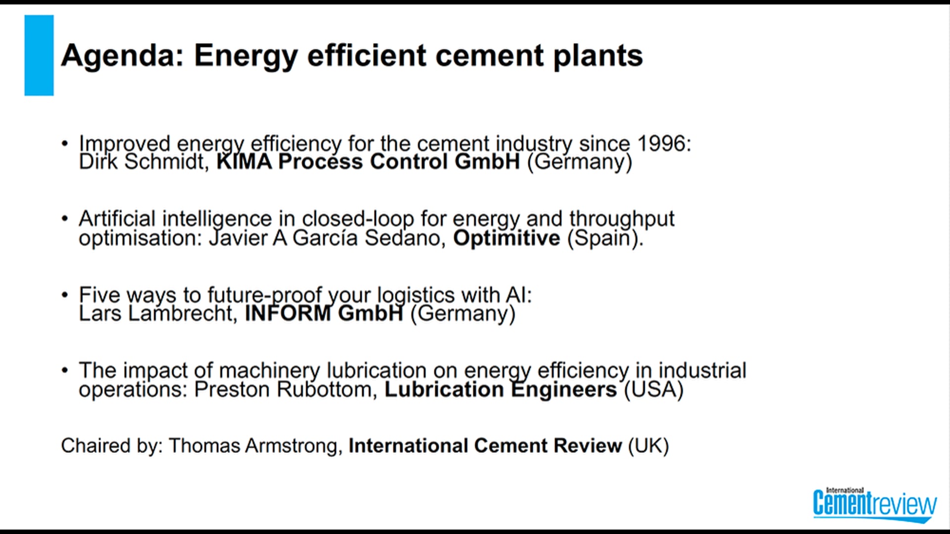 Cemtech Live Webinar: Energy efficient cement plants