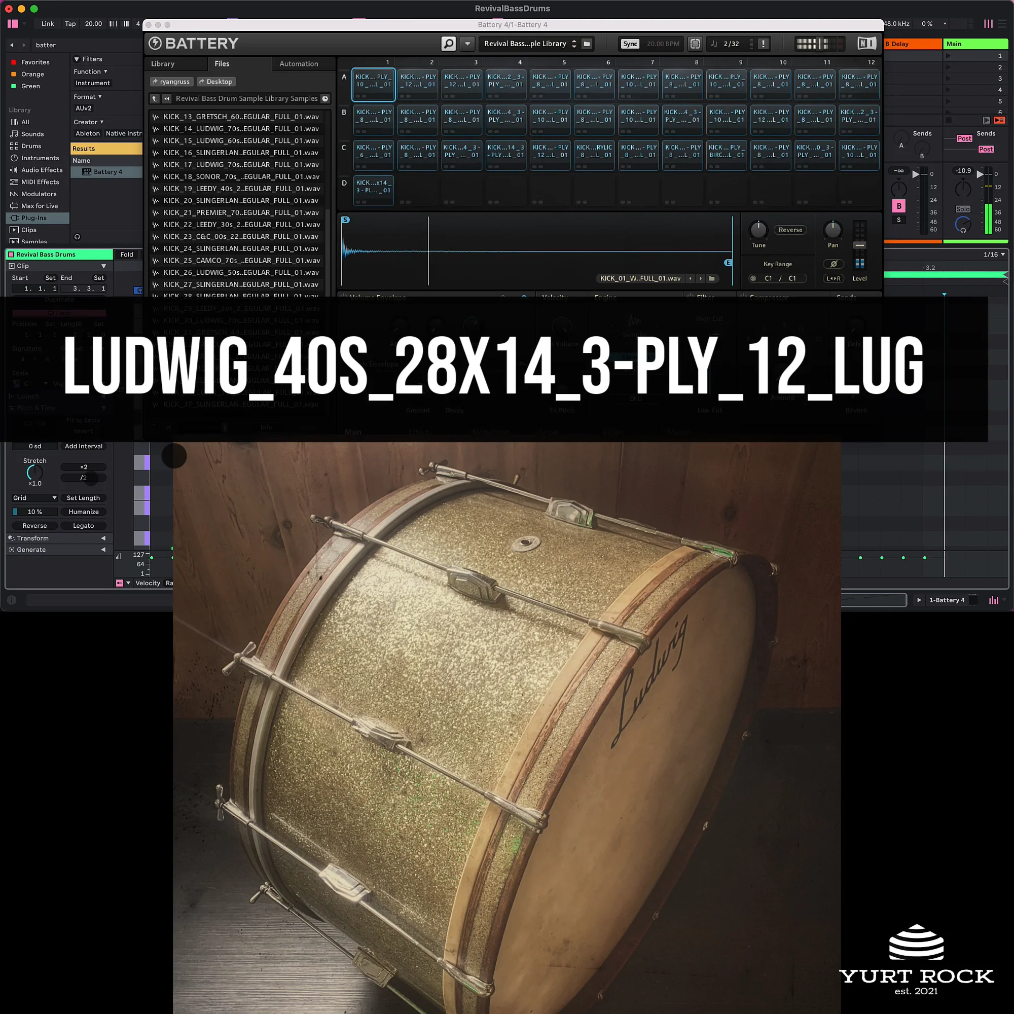 The Revival Snare & Bass Drum Sample Library Bundle – Yurt Rock