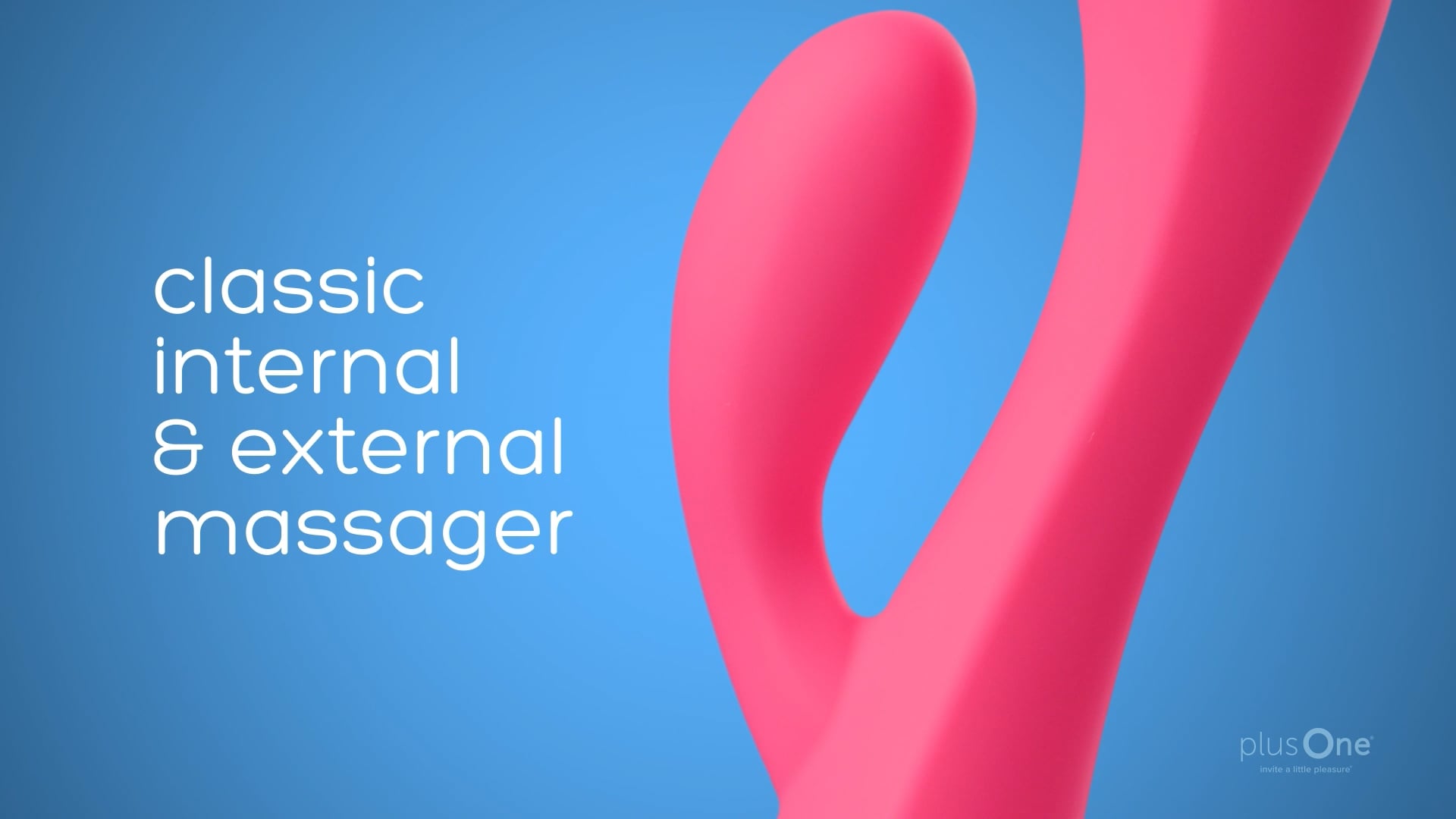 plusone vibrating dual luxe rabbit plusOne Dual Luxe Vibrator, 10 Vibration Settings, Stroking Bead,  Waterproof, USB Rechargeable