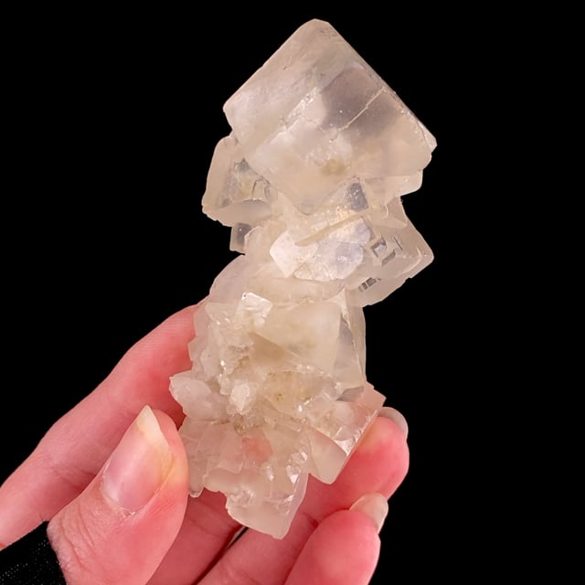 Fluorite (gem ''ice'' cubes) with Calcite
